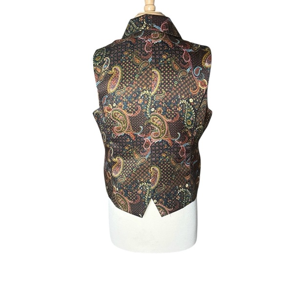 Vintage 80s ORVIS Paisley Printed Vest Size Medium - Picture 4 of 6